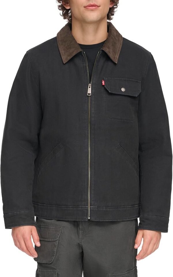 Levi's Mens Workwear Cotton Canvas Corduroy Collar Depot Jacket - Image 2