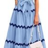 PRETTYGARDEN Women's Summer Maxi Dress Button Down Puff Short Sleeve Ruffle Casual Elegant Long Flowy Shirt Dresses with Belt