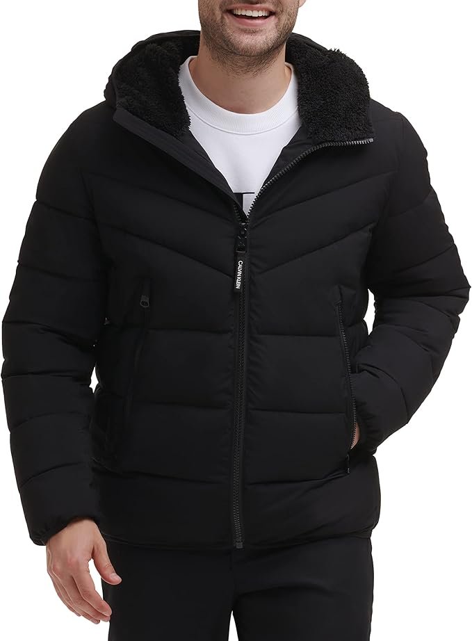 Calvin Klein Men's Snap Front Puffer Jacket