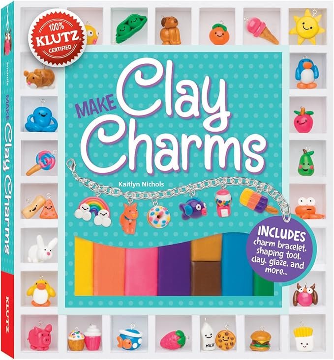 Make Clay Charms (Klutz Craft Kit) 8" Length x 1.19" Width x 9" Height