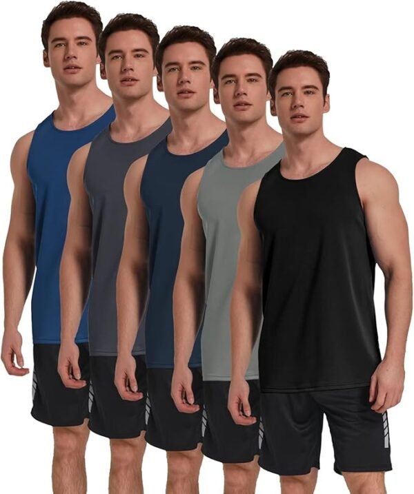 TELALEO 5 Pack Men's Workout Tank