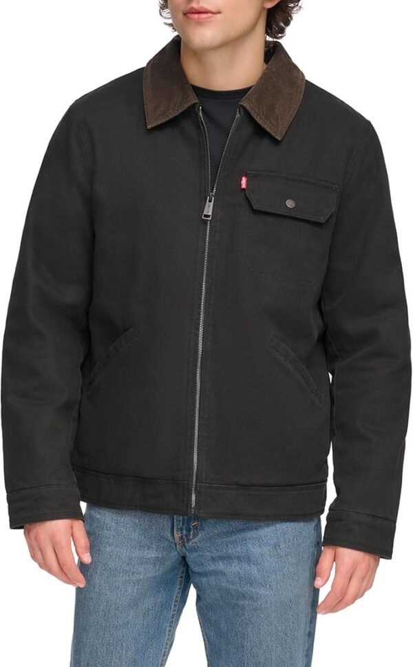 Levi's Mens Workwear Cotton Canvas Corduroy Collar Depot Jacket - Image 3