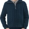 Boys Winter Turtle Neck Long Sleeve Cable Knit Sweater Quarter Zipper Solid Pullover Sweater 3-12 Years - Image 3