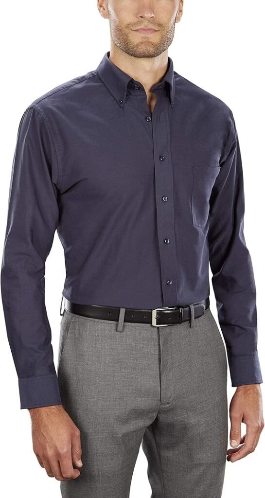 Van Heusen Men's Dress Shirt Regular Fit Oxford Solid