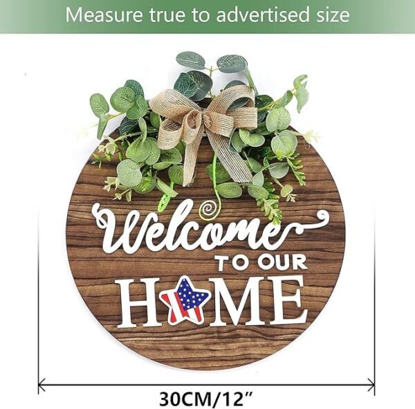 Interchangeable Seasonal Welcome Sign Front Door Decoration - Image 2