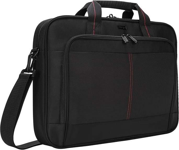 Targus 15-16 Inch Classic Slim Ergonomic Briefcase and Messenger Bag for 16" Laptops and Under (TCT027US)