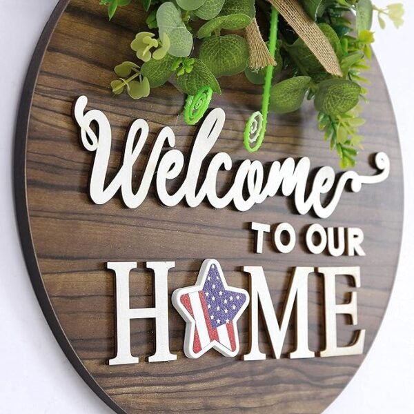 Interchangeable Seasonal Welcome Sign Front Door Decoration - Image 4